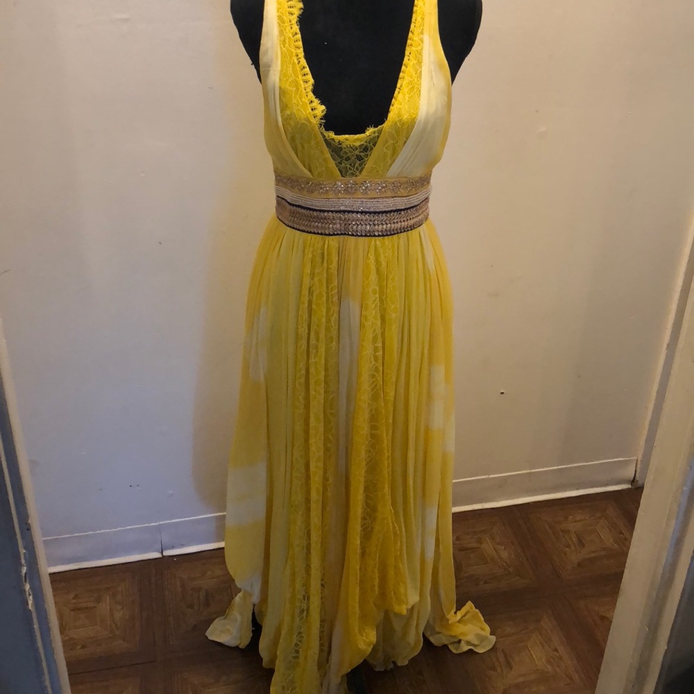New Romantic Free People beaded and lace Dress